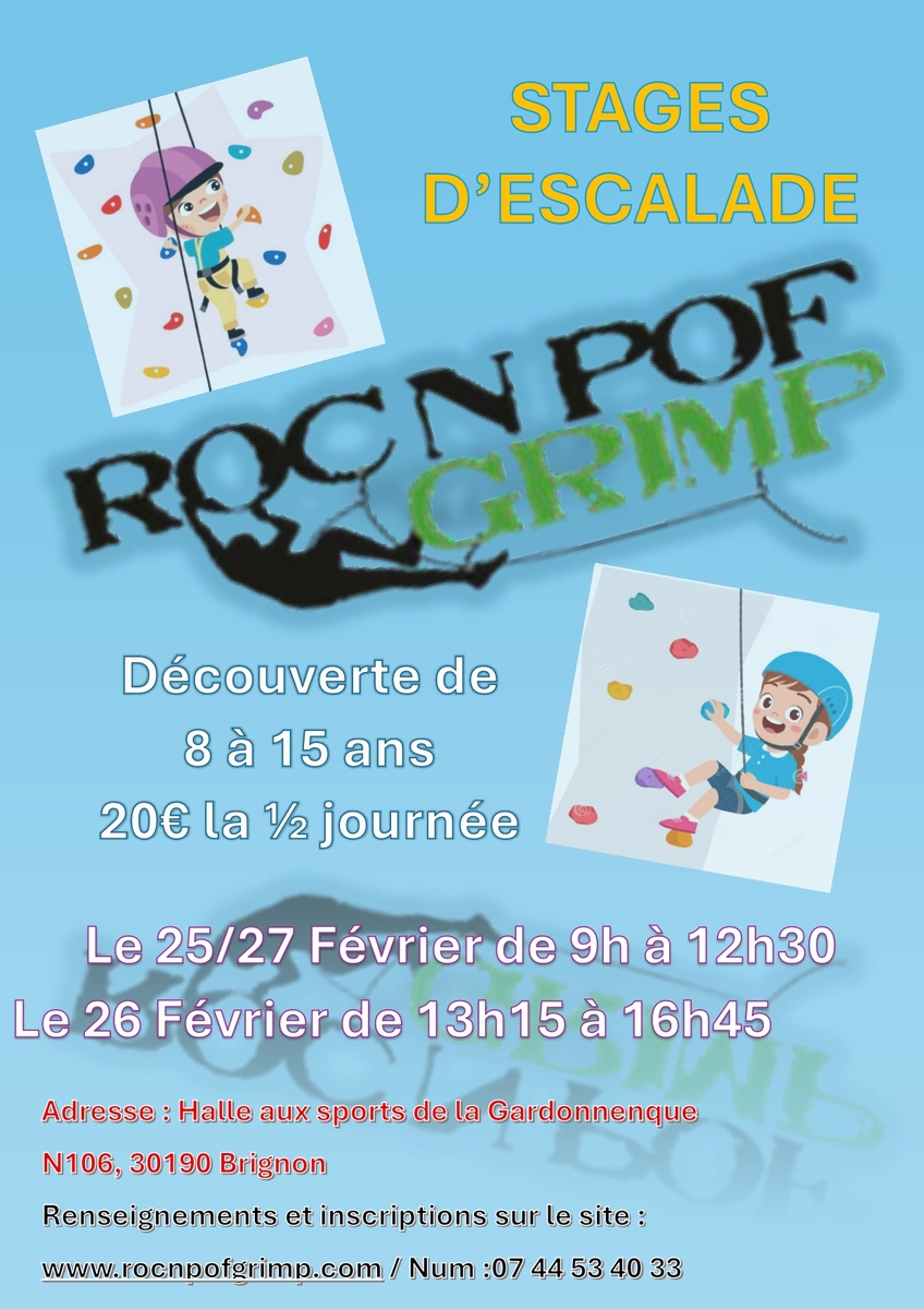 STAGE ESCALADE - Découverte de 8 à 15 ans