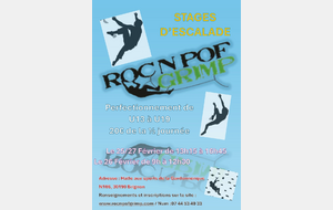 STAGE ESCALADE perfectionnement U13 à U19