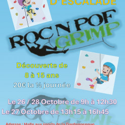 STAGE ESCALADE OCTOBRE 2026 - Découverte de 8 à 15 ans